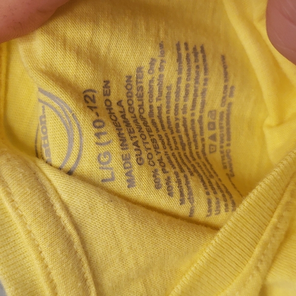 Wonder Nation Girls yellow tee size is large - Picture 2 of 4